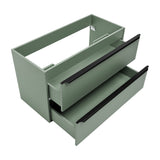 Badmöbel-Set Sombrela Grün 100 cm – Waschbeckenunterschrank + Waschtischplatte – Ansicht 3