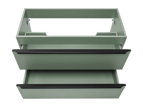 Badmöbel-Set Sombrela Grün 100 cm – Waschbeckenunterschrank + Waschtischplatte – Ansicht 4