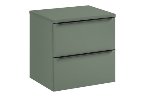 Badmöbel-Set Sombrela Grün 60 cm – Waschbeckenunterschrank + Waschtischplatte