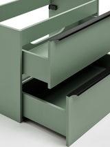 Badmöbel-Set Sombrela Grün 80 cm – Waschbeckenunterschrank + Waschtischplatte – Ansicht 4