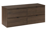 Badmöbel-Set Terrana Walnuss Villa 120 cm – 2 × Waschbeckenunterschrank + Waschtischplatte – Ansicht 2