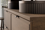 Badmöbel-Set Terrana Walnuss Villa 60 cm – Waschbeckenunterschrank + Waschtischplatte – Ansicht 6