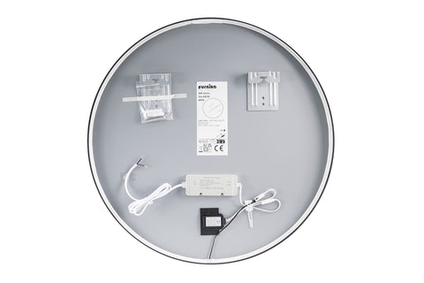 Badspiegel mit LED-Beleuchtung Sirion 80 × 80 cm – mit Rahmen – Ansicht 3