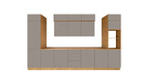 Nexa Küchenzeile KÜ04-L – Beige – 420 cm – Modernes Küchensystem mit durchdachter Stauraumlösung