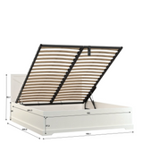 Bellmont Elegantes Doppelbett 160 × 200 cm im Landhausstil – Opalweiß – Ansicht 7