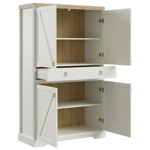Bellmont Schlafzimmer-Set 5-teilig – Klassische Eleganz in Opalweiß / Cremona Eiche – Ansicht 9