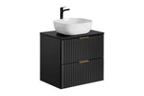 Waschbeckenunterschrank 80 cm, 60 cm - Adel Black - Hervorragende Fertigungsqualität. - ROYAL24_MARKT