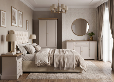Castello Eleganter Nachttisch im Landhausstil mit Schublade – Ansicht 6