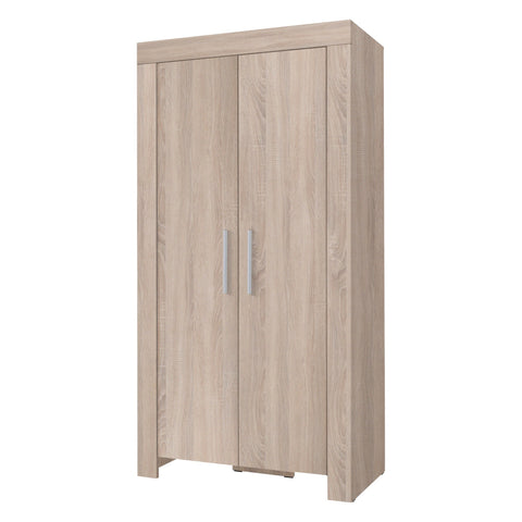 Cezar Kleiderschrank 100 cm mit 2 Türen – Sonoma Eiche