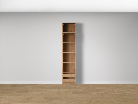 Combo Kleiderschrank-Set 03 – Korpus S1D mit 2 Schubladen – Puccini Eiche