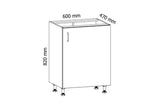 Unterschrank 60 cm - Aspen - Die solide Grundlage für Ihre Küchenorganisation, bietet Funktionalität und Stil. - ROYAL24_MARKT