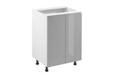 Unterschrank 60 cm - Aspen D60 Grau/Hochglanz - ROYAL24_MARKT