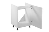 Spülenschrank 60 cm - Aspen D60Z-P/L Grau/Hochglanz - ROYAL24_MARKT