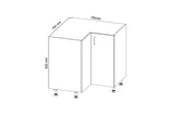 Eckunterschrank 79 cm - Aspen - Bietet einen klaren Überblick und stilvollen Stauraum in jeder Ecke. - ROYAL24_MARKT