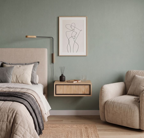 Delvaro Stilvolles Hängeboard mit Schublade – Modern und Elegant – Baltic Dune – Ansicht 2