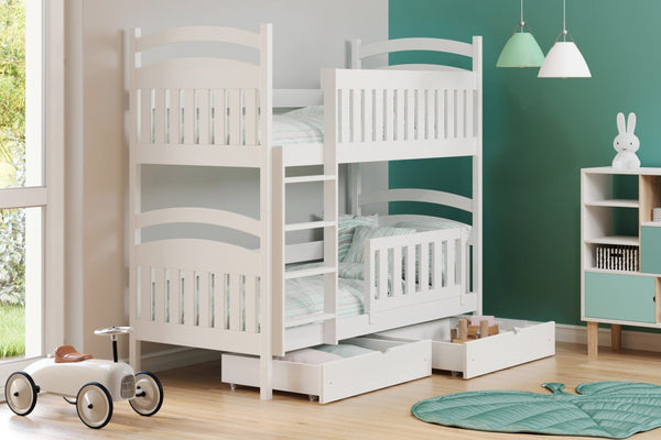 Etagenbett 97 cm - Amely - Umweltfreundliches Bett mit Leiter. - ROYAL24_MARKT