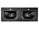 Doppel-Möbelwaschbecken Skyla I 121 × 46 cm – Schwarz, matt, eckig – Ansicht 3