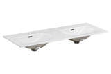 Doppel-Möbelwaschbecken Skyla I 121 × 46 cm – Weiß, glänzend, eckig – Ansicht 5