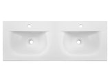 Doppel-Möbelwaschbecken Skyla I 121 × 46 cm – Weiß, matt, eckig – Ansicht 2