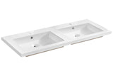 Doppel-Möbelwaschbecken Spira 121 × 46 cm – Weiß, glänzend, eckig – Ansicht 3