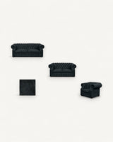 Chesterfield-Sofa Luxura - Echtleder Premium - Handgefertigt - Garantierte Qualität -, Premium Set 3 - 2 - 1,- 3 Teile - ROYAL24_MARKT