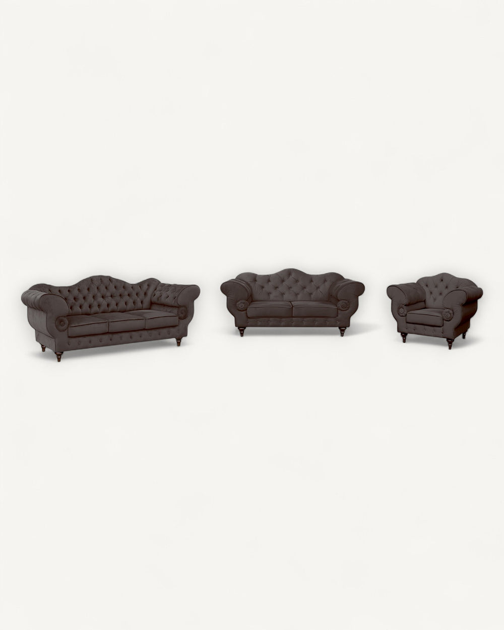 Polstergarnitur Chesterfield Gloria 3 – 2 – 1 – Premium Set – Handgemacht – Premium Materialien – Garantierte Qualität