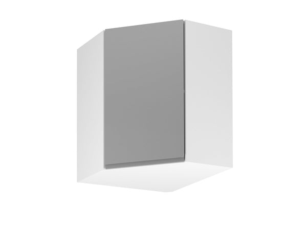 Eckhängeschrank G60N – Velmora Grau – Diagonale Front