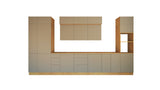 Nexa Küchenmöbel-Set KÜ03-L – Beige – Stilvolle 460 cm Küchenlösung mit maximalem Stauraum und moderner Eleganz