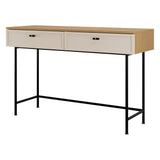 Elora Konsolentisch 120 cm mit 2 Schubladen – Frühlingseiche / Macadamia