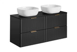 Badmöbel-Set - Adel Black - Elegantes Design verleiht einen Hauch von Luxus. - Milaros Markt