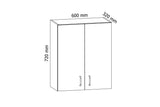 Hängeschrank 60 cm - Aspen - Bringt strahlenden Glanz und klare Struktur in Ihre Küchenwand - ROYAL24_MARKT