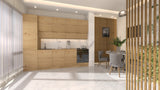 Nexa Küchenzeile KÜ06-L – Woodline – 300 cm – Moderne Familienküche mit Hochschrank und großzügigem Stauraum