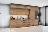 Küchenzeile Nexa Woodline – 360 cm – K50-G360 – Raumansicht über Eck von links