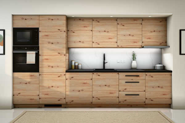 Küchenzeile Nexa Woodline – 360 cm – mit Kühl- und Geräte-Hochschrank – K109-G360