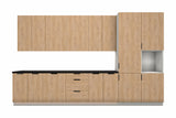 Küchenzeile Sorento Sonoma Eiche & Weiß – 400 cm – K88-G400 R – freigestellt auf Weiß