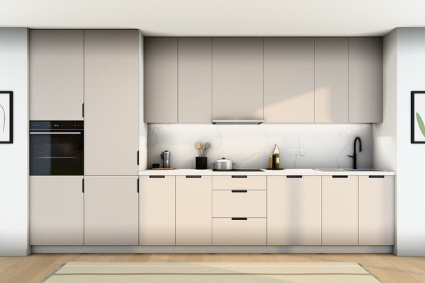 Küchenzeile Sorento Weiß & Beige – 400 cm – K58-G400 L