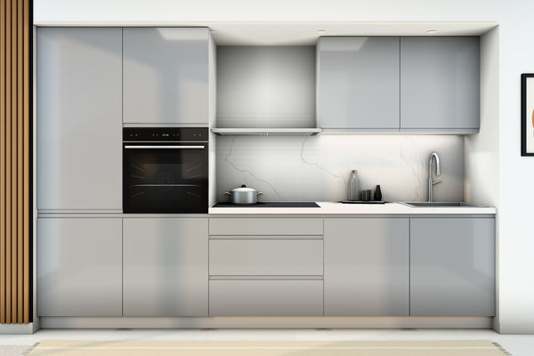 Küchenzeile Velmora Grau Hochglanz – 320 cm – K57-G320