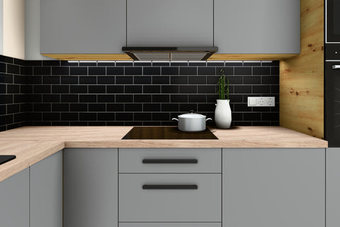 L-Küche Nexa Grau – 330 × 210 cm – mit Backofen-Hochschrank für 2 Geräte – K100-G330 – Kochbereich