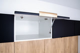 Küchenzeile – KS20-G240 – Dnoria Schwarz / London Eiche – Ideal für moderne Wohnkonzepte