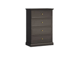 Livento Hochkommode Elegant Stilvoll Modern mit 4 Schubladen – Ansicht 4