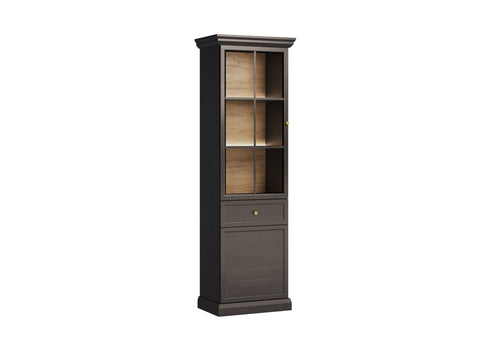 Livento Stilvolle Vitrine mit Glastür und Schublade – Hochwertig & Elegant – Ansicht 6