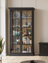 Livento Elegante Vitrine mit Glastüren und 4 Einlegeböden – Stilvoll und Hochwertig – Ansicht 7