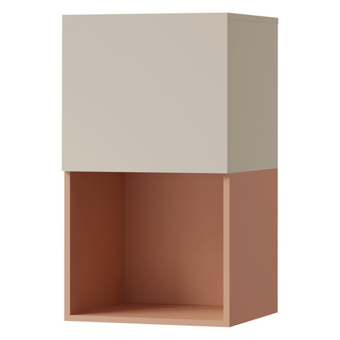 Lorin Hängeschrank 45 cm mit 1 Tür und offenem Fach – Kaschmir