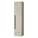 Lorin Hochschrank schmal 45 cm mit 1 Tür und 2 Schubladen – Kaschmir