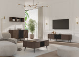 Marly Couchtisch 100 cm mit Klappen im Raum – Baltic Storm