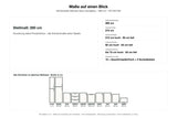 Maßzeichnung – Küchenzeile Velmora Grau Hochglanz – 280 cm – KÜ-AS-024