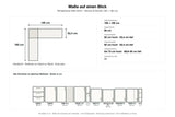 Maßzeichnung – Winkelküche KS6-G370 – Morvex & Kendro 190 × 180 cm