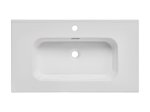 Möbelwaschbecken Gora 81 × 46 cm – Weiß, glänzend, eckig – Ansicht 3