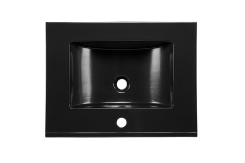 Möbelwaschbecken Lavena 61 × 46 cm – Schwarz, matt, eckig – Ansicht 3