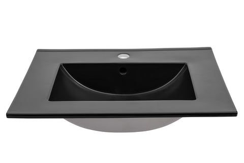 Möbelwaschbecken Lavena 81 × 46 cm – Schwarz, matt, eckig – Ansicht 6